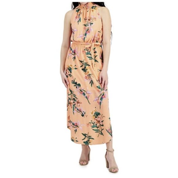 TINSEL Smocked Mock-Neck Blouson Floral Maxi Dress - Picture 1 of 12